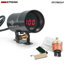 EPMAN Sport 37mm MICRO DIGITAL SMOKED OIL PRESSURE GAUGE 3-4-6-8 CYLINDER ENGINES Black For Ford FOCUS 2.0 EP37BKOLP