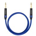 Bochara Colourful 1/4 Inch 6.5mm Jack to 6.5mm Jack Guitar instrument Cable OFC Audio Cable Foil+Braided Shielded 5Pack