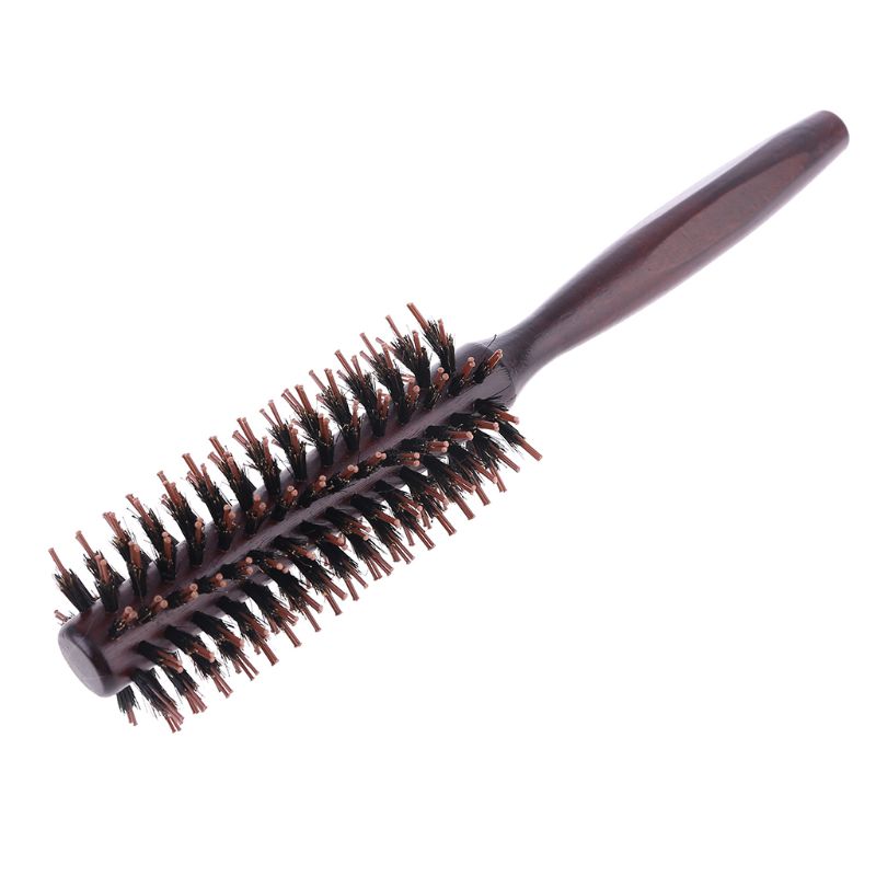 6 Types Straight Twill Hair Comb Natural Boar Bristle Rolling Brush Round Barrel Blowing Curling DIY Hairdressing Styling Tool