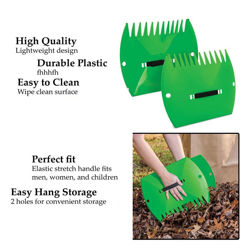 Garden-Yard Leaf Scoops,Plastic Scoop Grass,Hand Leaf Rakes and Leaf Collector for Garden Rubbish Great Tool Set of 2