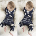 2016 Fashion Baby Romper Infant Newborn Bebes Boy Girl Clothes Autumn Winter Long Sleeve Christmas Moose Jumpsuit Rompers
