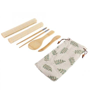 Rice Meat Vegetables Bamboo Sushi Kit Rolling Mats Rice Paddle Rice Spreader Chopsticks DIY Sushi Making Machine Kitchen Tools
