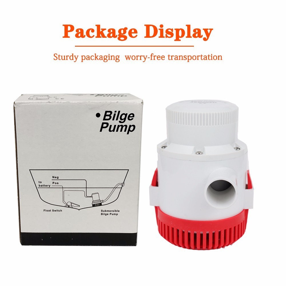 3700GPH Large Flow Dc 12v 24v Bilge Pump Electric Water Pump For Boat Accessories Marin,submersible Boat Water Pump 3700 12 24 V