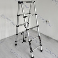 1.4M+1.4M Thickened Aluminum Alloy Telescopic Ladder Multi-purpose Herringbone Ladder Portable Home Folding Engineering Ladder