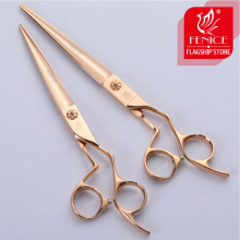 Fenice 7.0/7.5 inch Gold Pets Professional Grooming Scissors for Dogs Cats Hair Cutting Shear JP440C Pet Products Tools