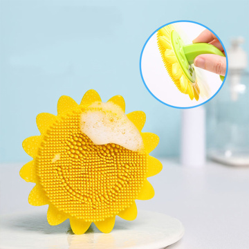 soft silicone baby bath brushes face wash pad exfoliating shampoo ball washing hair scrub massage head body shower footbrush