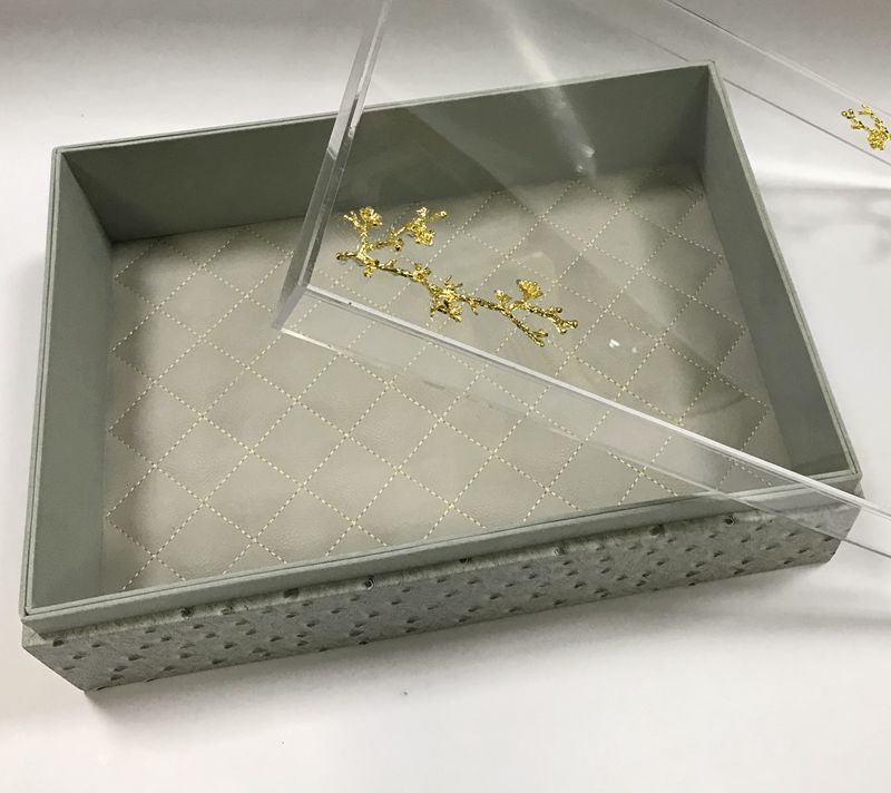 Gray Leather Box