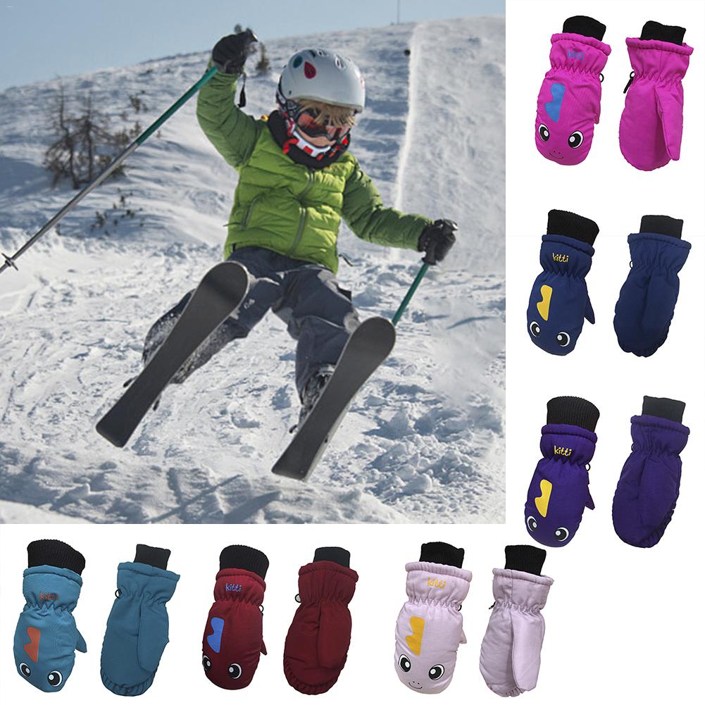 Children's Thickening Warm Ski Gloves Lovely Waterproof And Windproof Sports Gloves Uniform Code