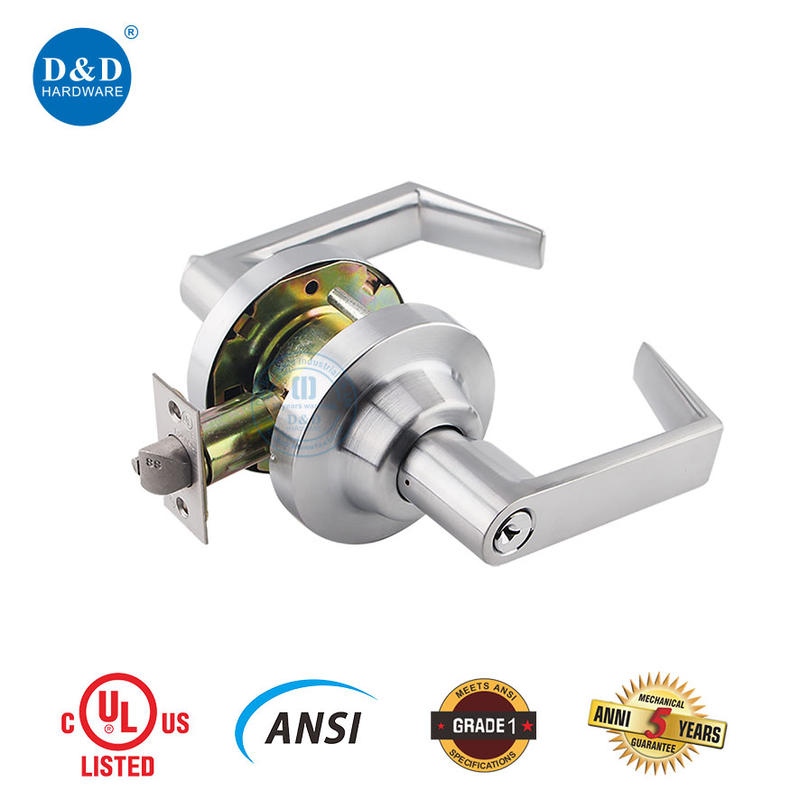 entry door lever with lock