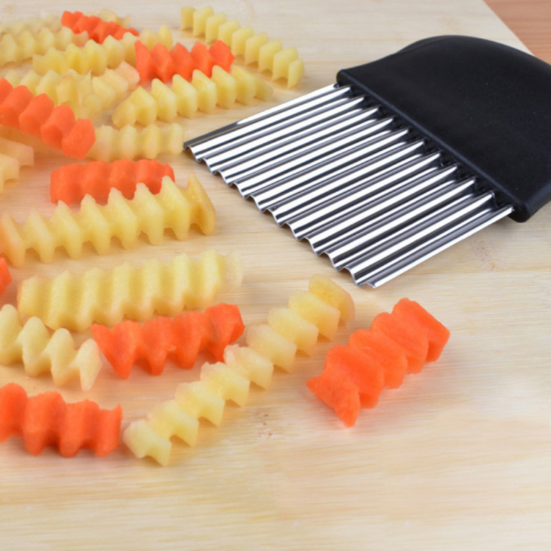 Stainless Steel Potato Fries Wave Cutting Machine Vegetable Making Peeler Fruit Utility Knife Kitchen Accessories Appliances