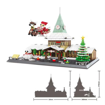 IN STOCK Creator Street Model Santa claus offic Toys WG6218 2228Pcs Building Blocks Assembly Bricks Kits Kids Christmas Gifts