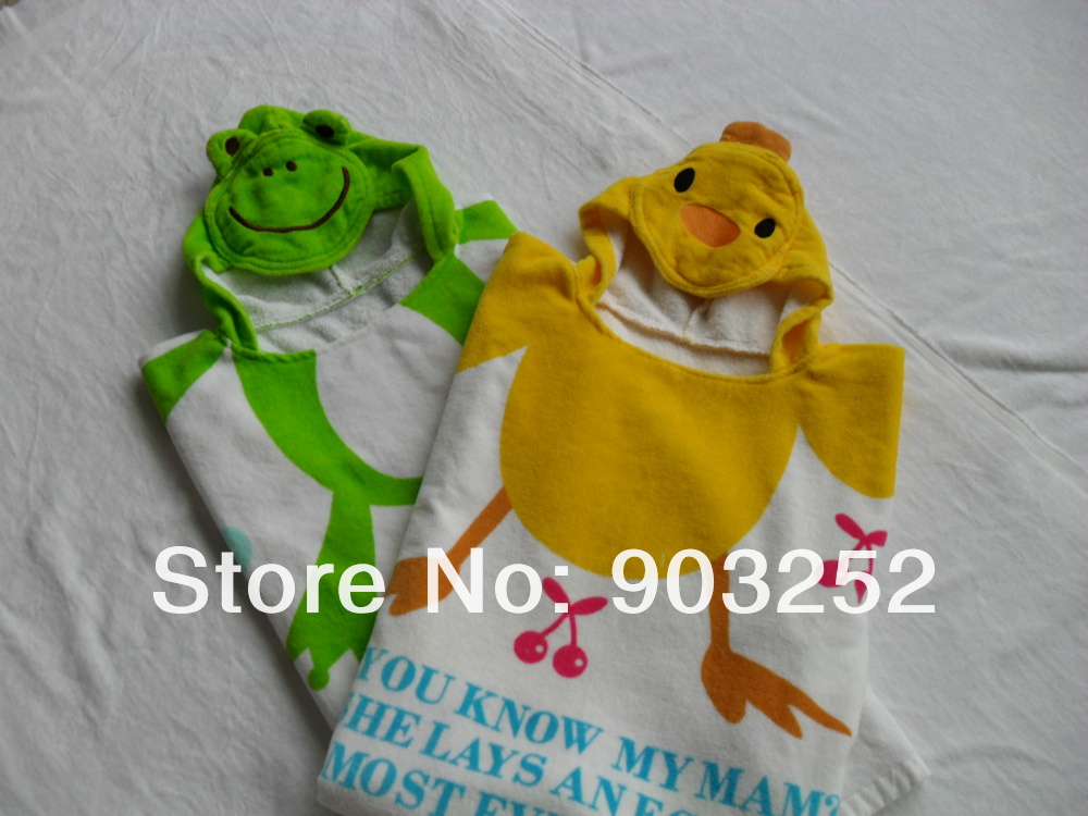 12 colors Hooded Animal cartoon Baby Bathrobe/Cartoon Baby poncho/Character kids bath robe/infant bath towel
