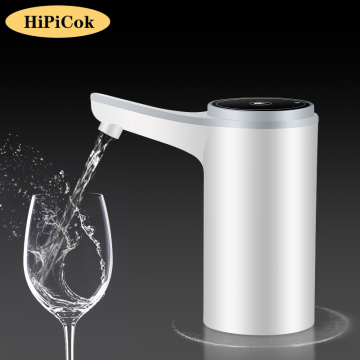 HiPiCok New Water Dispenser Water Bottle Pump USB Rechargeable Mini Electric Drinking Water Pump 19 Liter Bottle Drink Dispenser