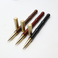Luxury Writing Gifts Wooden+Metal Ballpoint Pen 0.5MM Blue & Black ink For Office School Stationery Supplies Writing Ball pen