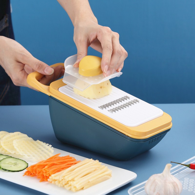 Multifunctional Vegetable Cutter Kitchen Tools Fruits Slicer Grater Peeler Potato Slicer Garlic Grind Mandoline Cooking Tools