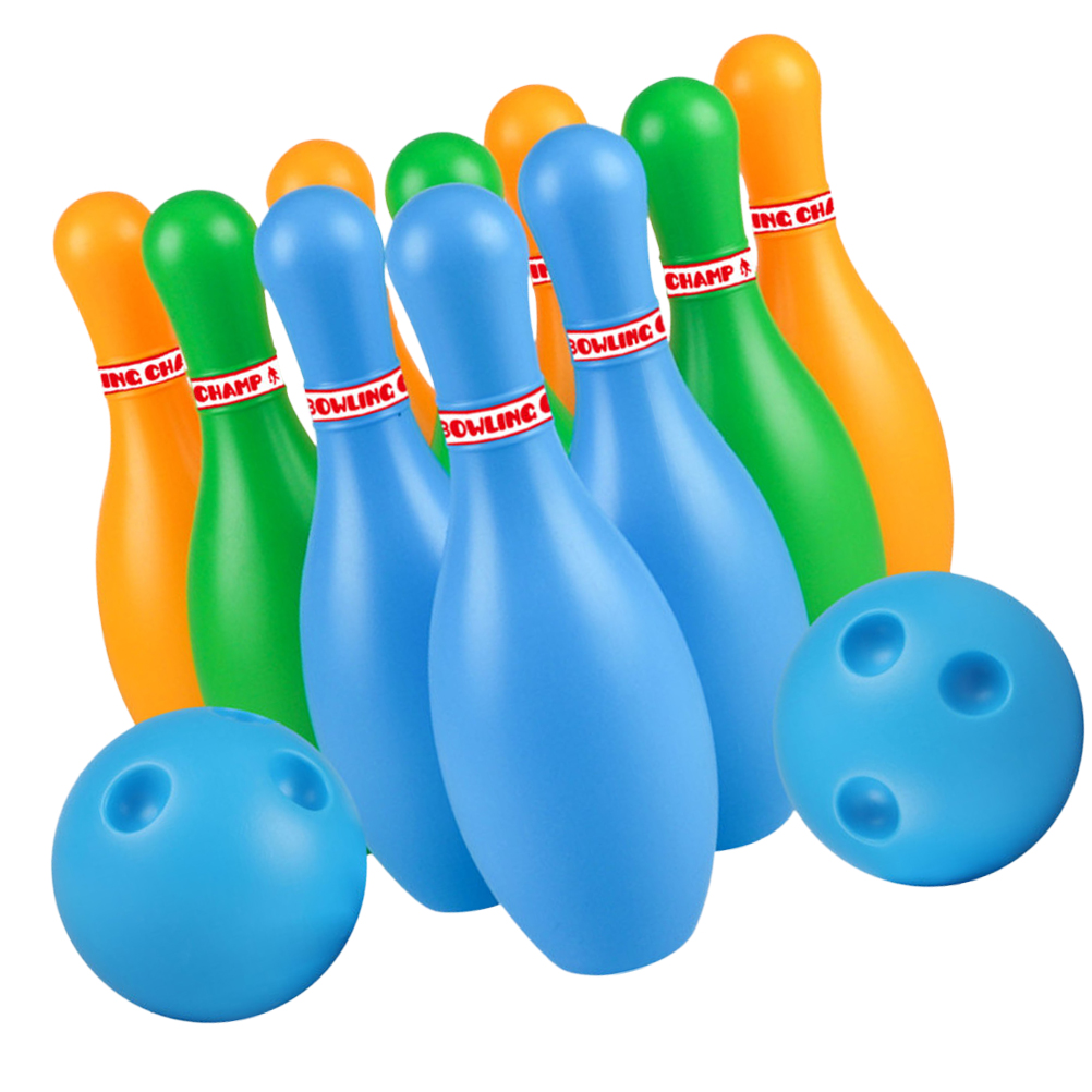 1 Set Kids Bowling Toys Plastic Gutterball Educational Funny Bowling Pins Ball Toys for Children Toddlers (Random Color)