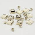 10pcs 14x14mm pyramid square screws studs and spikes for clothes rivets for leather rivets diy accessory for bags leathercr