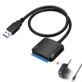 USB 3.0 to SATA 22 Pin with extra USB2.0 power Adapter Y Cable for 2.5" Hard disk driver SSD 5Gbps 25cm