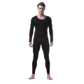 2PCS/Set Men Thermal Compression Set Ice Silk Underwear Men Sexy Long Johns Transparent Underwear Bottom Soft Legging Underwear