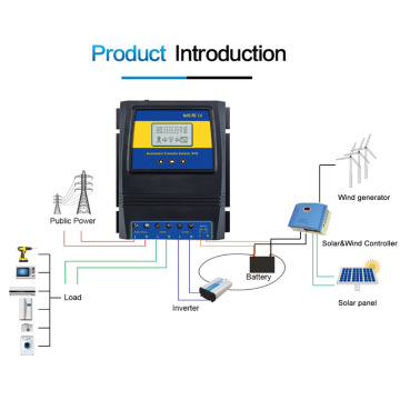 Automatic Dual Power Transfer Switch 11000W Max Power Solar Charge Controller for Solar wind System AC 110V 220V on/off grid