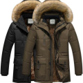Hot Mens Fur Hooded Thicken Warm Parka Coat