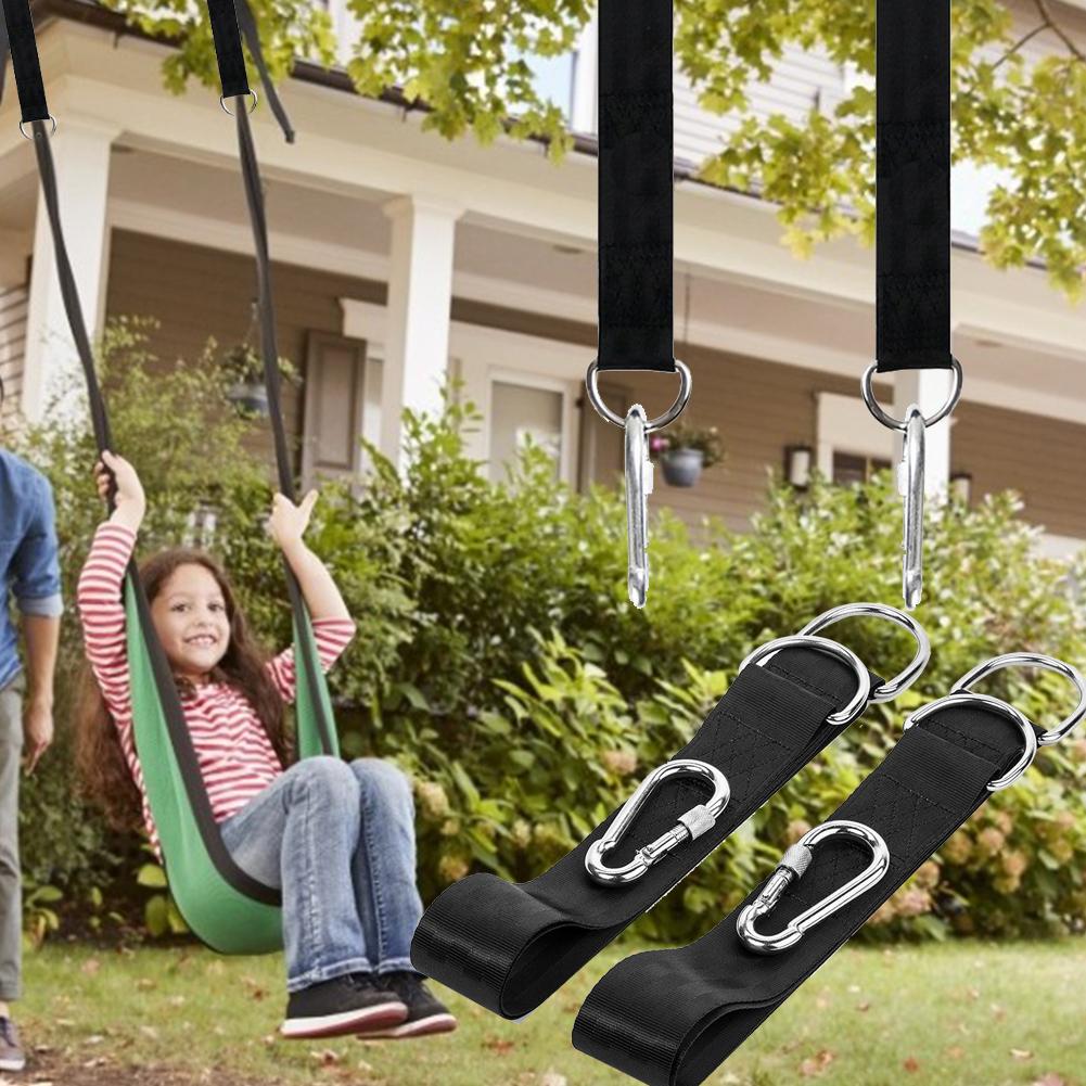 Swing Hanging Straps Lock Snap Carabiner Hammock Attachment Kit Connecting Buckle And Protection Film For Tree Swing Hammocks