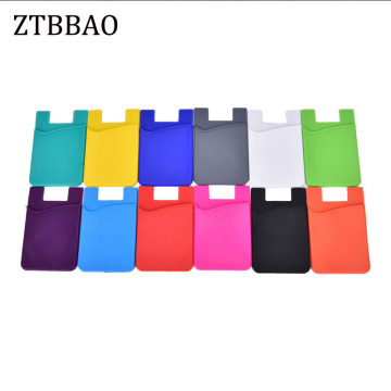 ZTBBAO 1PCS Fashion Adhesive Sticker Back Cover Card Holder Case Pouch For Cell Phone Colorful Card Holder