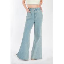 Light Blue Jeans with Wide Legs