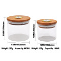 Vacuum Transperant Moisture-proof Tobacco Storage Jar with Bamboo Wood Cover Sealed Spice Bottle Moisturizing Tank Glass Cans