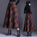 Mom Plus Size Vintage High Waist Woolen Skirts Spring Winter 2019 Fashion Women Maxi Skirts Female Casual Office Long Streetwear