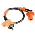 VODOOL Performance Motorcycle Ignition Spark Plug Coil Wire Cable Motorbike Styling For GY6 50cc 125cc 150cc Scooter Moped Kart