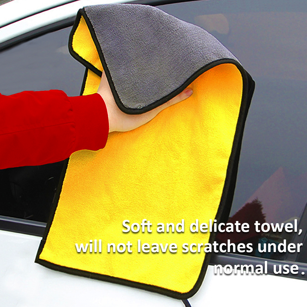 10/5Pcs Microfiber Towel Car Detailing Cleaning Towels Auto Wiping Cloth Car Double Layer Cleaning Drying Rags Car Wash Rags
