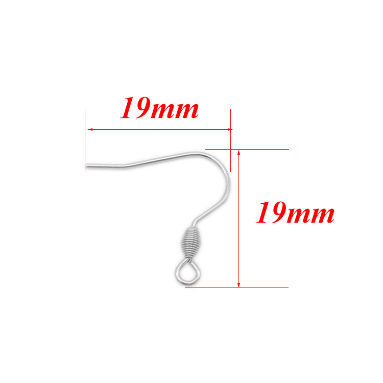 Aiovlo 100pcs Fashion Stainless Steel Ear Hook Wire Clasp Bohemia Charms Earring Hooks Wires Fit DIY Jewelry Making Findings