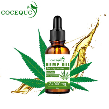 100% Natural 30ml 24000mg Hemp Seeds Oil Extract Relief Organic CBD Oil Reduce Body Pain Anxiety Massage Oil Sage Oil Cuticle