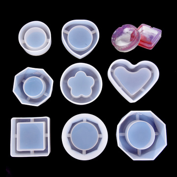1PC Flower Heart Round Shape Silicone Molds Jewelry Mold Star Bear Key Chain Charm Jewelry Craft Tool