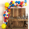 Paw Party Decoration Balloon Garland Arch Kit 102pcs Red Blue Yellow Color Paw Print Latex Balloons Kids Birthday Party Globos