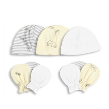 1 Set Baby Boys Girls Hat Gloves Unisex Infants Soft Cotton Cap Anti-scratch Glove Newborn Photo Accessories