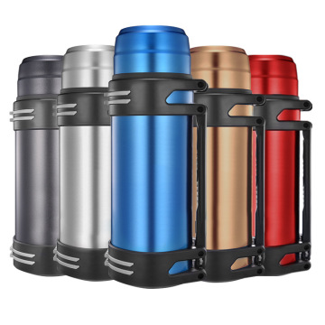 UPORS 1200ml/1600ml/2000ml Thermos with Strap Stainless Steel Thermos Bottle Vacuum Flask Portable Outdoor Travel Insulated Pot