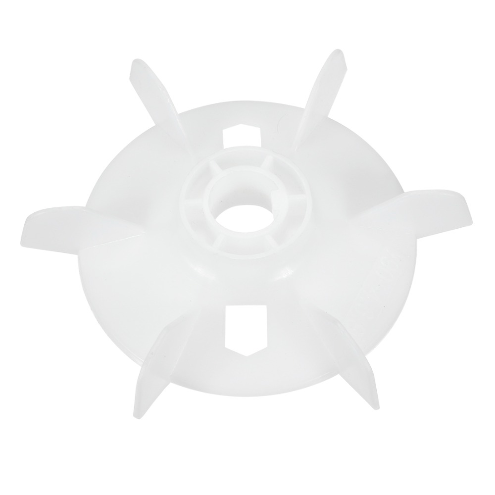 Uxcell 1Pcs 130x24mm/155x24mm Y90-2/Y90-4 Round Shaft Replacement White Plastic 6 Impeller Motor Fan Vane for Home DIY