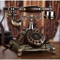 Rotary dial corded antique phone fixed telephone