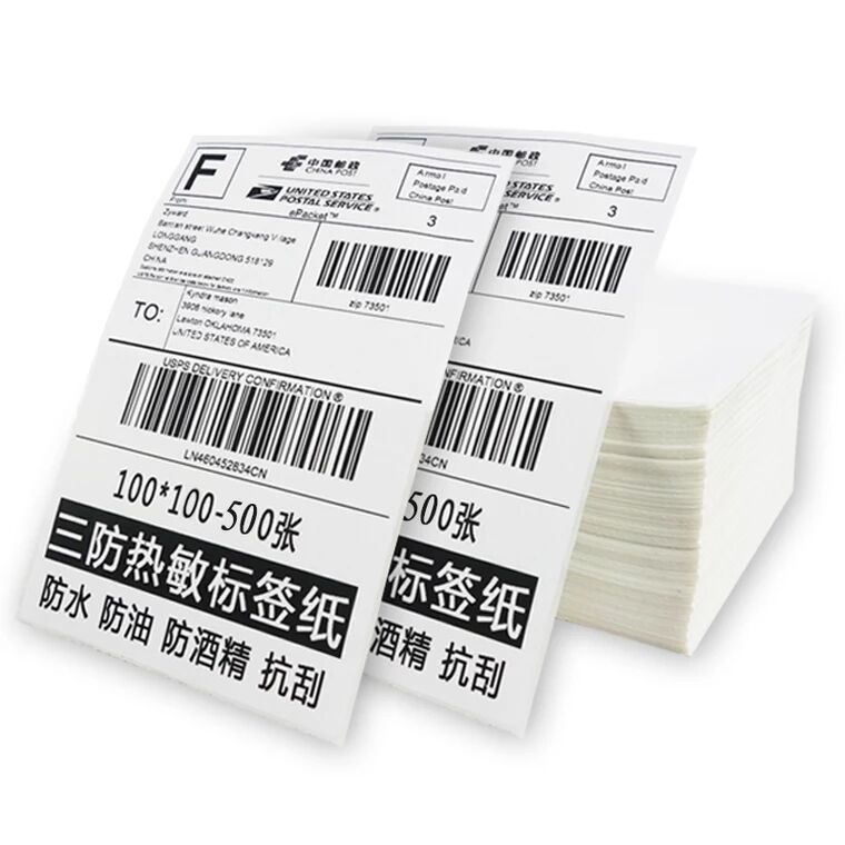 Thermal Shipping Label 4x6" ( 100 x 150 mm), roll of 500pcs, core 1"(25mm), 1 Roll for Zebra 2844 Zp-450 Zp-500 Zp-505