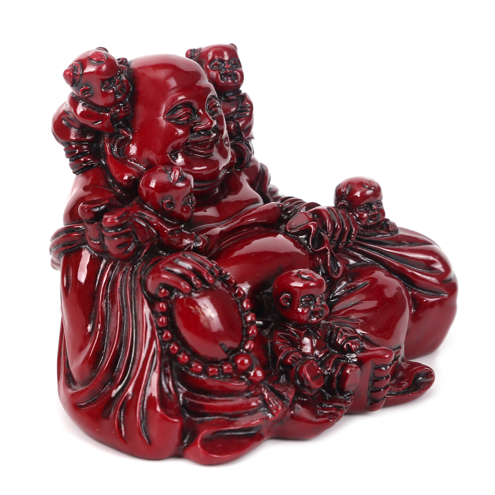 Resin statue laughing Buddha feng shui Maitreya Buddha sculpture smile mouth often open craft home decoration