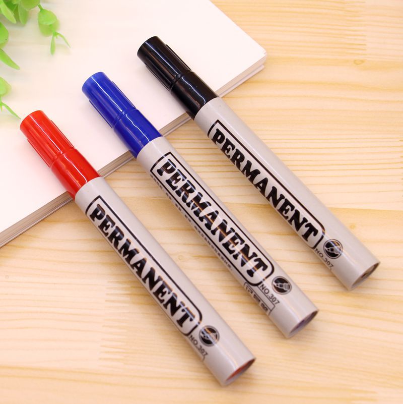 1 Pcs Round Toe Permanent Marker for Paper Plastic Metal Glass for Office Industrial Paint Writing