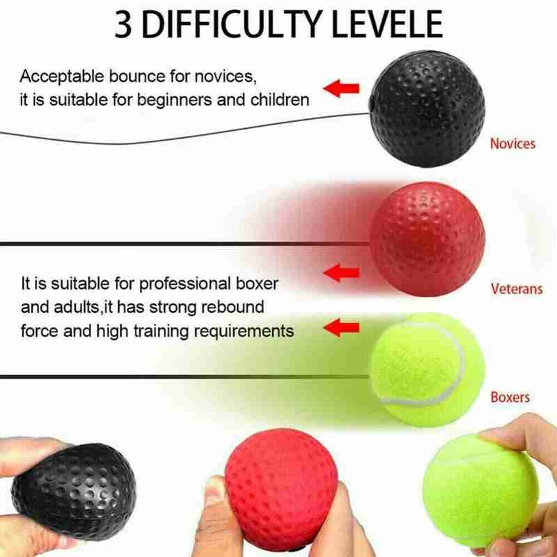 Boxing Reflex Ball set 3 balls Head Band Fighting Speed Exercise Tai Ball Accessories Punch Equipment MMA Muay Training V9W4