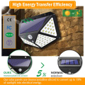 Wall-mounted Street Light 100 LED Solar Light Outdoor Solar Lamp Powered Sunlight 3 Modes PIR Motion Sensor For GardenDecoration