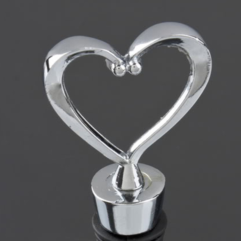 Funny Design Metal Exquisite Heart Shape Wine Beer Bottle Opener Stoppers Silver