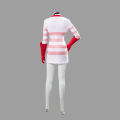 Anime Hotel Cosplay Costume Webcomic Dust Angel Uniform Women Girls Mardi Gras Carnival White Suit with Pink Stripes