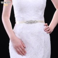 TOPQUEEN S337 Bridal Sash Belt Rhinestone Crystal Wedding Belt Bridesmaid Dress for Wedding Sequined Dress Rhinestone Applique