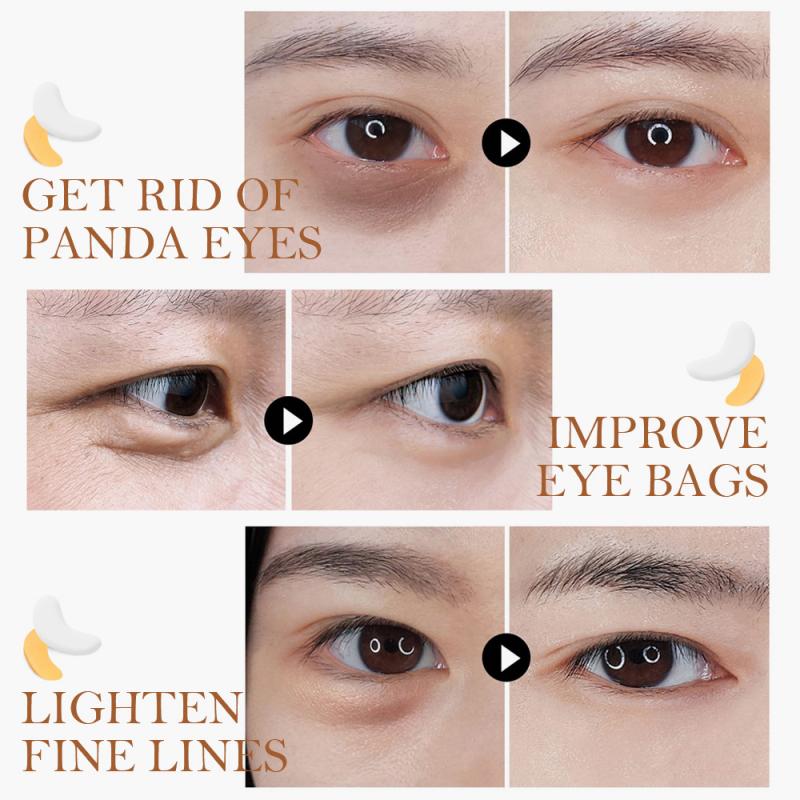 1Pair 24K Gold Crystal Collagen Eye Mask Natural Crystal Eye Patche Dark Circle Care Anti-Aging Wrinkle Firming Skin Care TSLM1