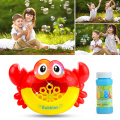 Cute Kid Cartoon Crab LED Light Music Electric Water Bubble Making Blower Bath Machine Toy